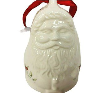1996 Pfaltzgraff Winterberry Santa Claus Christmas Bell Ornament No Clapper VTG